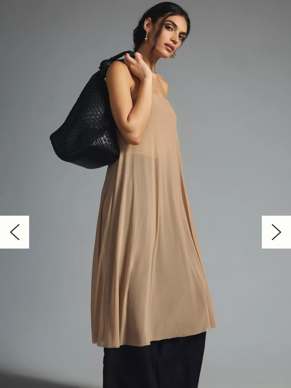 dolan NWT Strapless Sheer Cover-Up Dress  in Taupe/Nude & Pink/Rose Small